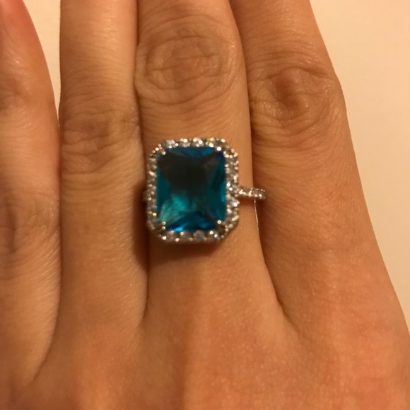 Turquoise Crystal Ring - Picture 2 of 3